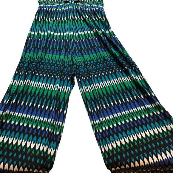 Calvin Klein Jump Suit tank blue/green/black Size 2 excellent condition - Picture 9 of 11